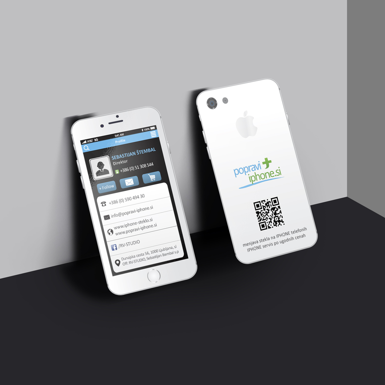 Visitenkarten-Design von Creative Jiniya für RV-STUDIO, Sebastijan ?tembal, s.p. | Design #14376600