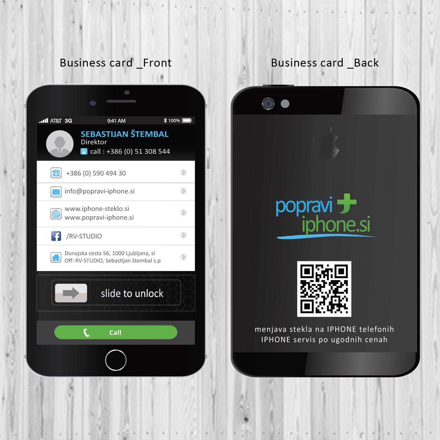 Diseño de Tarjeta de Presentación por Creative Jiniya para RV-STUDIO, Sebastijan ?tembal, s.p. | Diseño #14468492