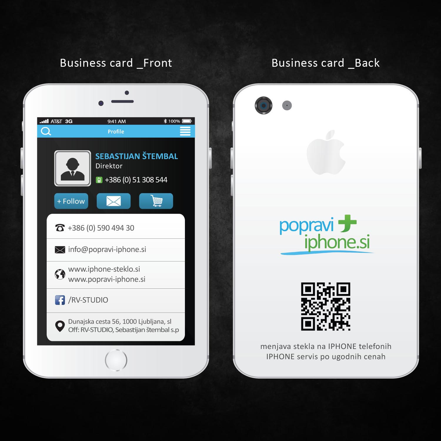 Diseño de Tarjeta de Presentación por Creative Jiniya para RV-STUDIO, Sebastijan ?tembal, s.p. | Diseño #14468499