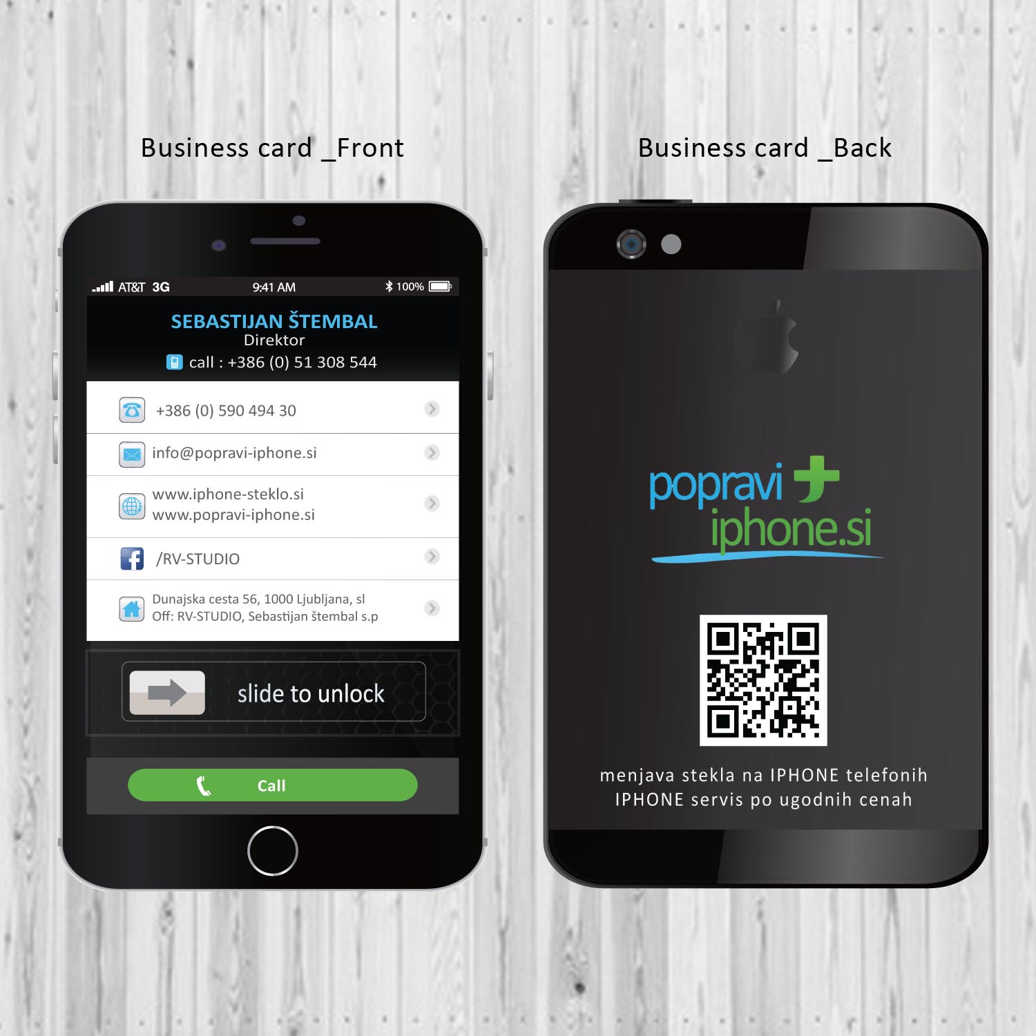 Diseño de Tarjeta de Presentación por Creative Jiniya para RV-STUDIO, Sebastijan ?tembal, s.p. | Diseño #14469011