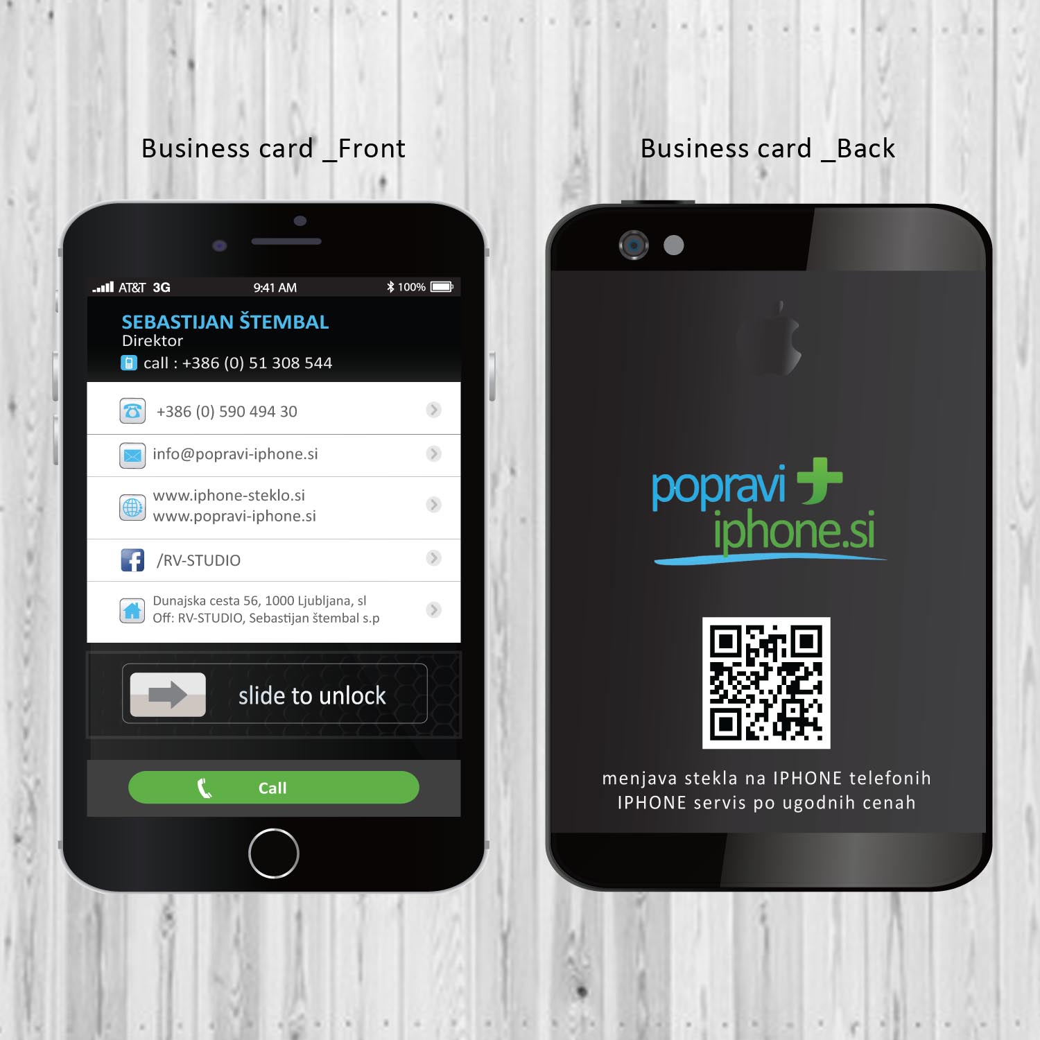 Business Card Design by Creative Jiniya for RV-STUDIO, Sebastijan ?tembal, s.p. | Design #14469012