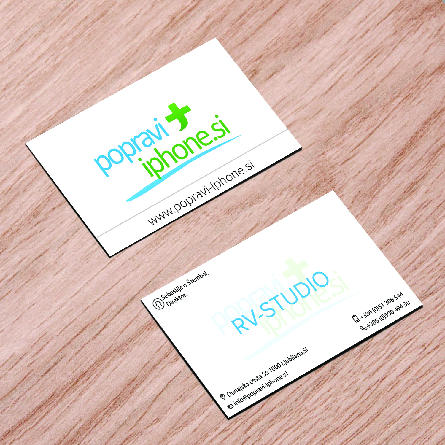 Business Card Design by Mayur Bhutada for RV-STUDIO, Sebastijan ?tembal, s.p. | Design #14440928