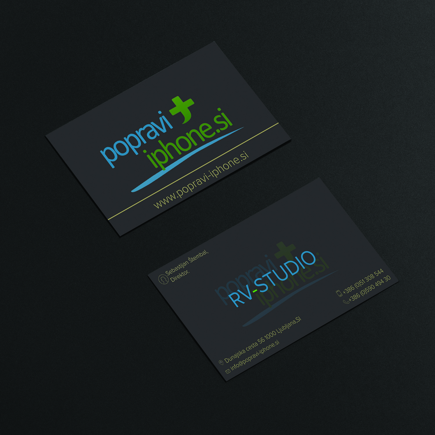 Business Card Design by Mayur Bhutada for RV-STUDIO, Sebastijan ?tembal, s.p. | Design #14449698