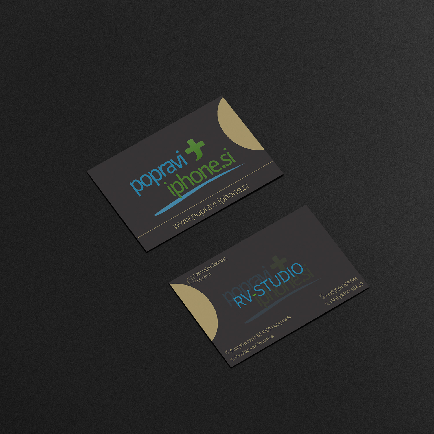 Business Card Design by Mayur Bhutada for RV-STUDIO, Sebastijan ?tembal, s.p. | Design #14466008