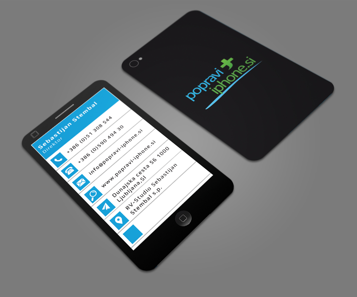 Business Card Design by Graphic Flame for RV-STUDIO, Sebastijan ?tembal, s.p. | Design #14375441