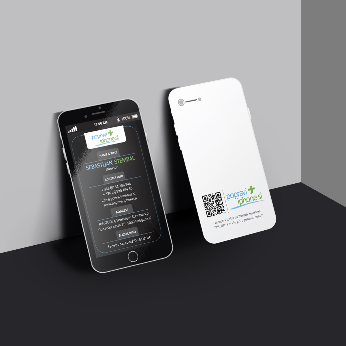 Visitenkarten-Design von e-graphics für RV-STUDIO, Sebastijan ?tembal, s.p. | Design #14363216