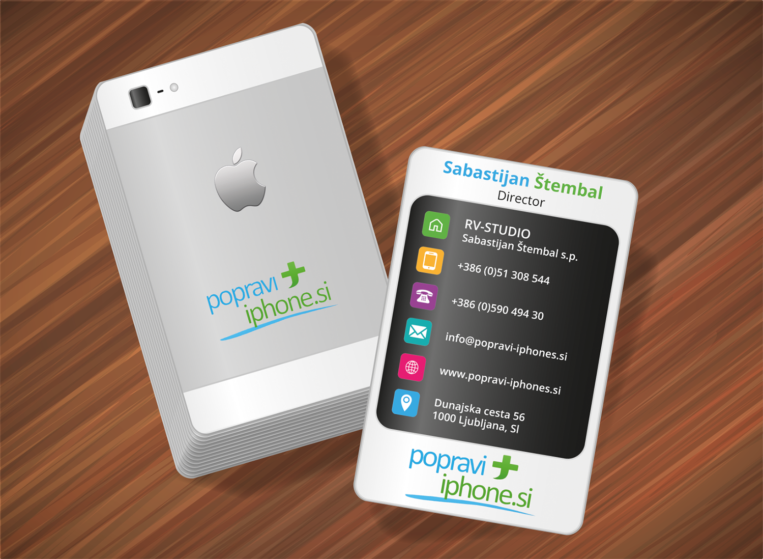 Business Card Design by TanaMa Creations for RV-STUDIO, Sebastijan ?tembal, s.p. | Design #14393263