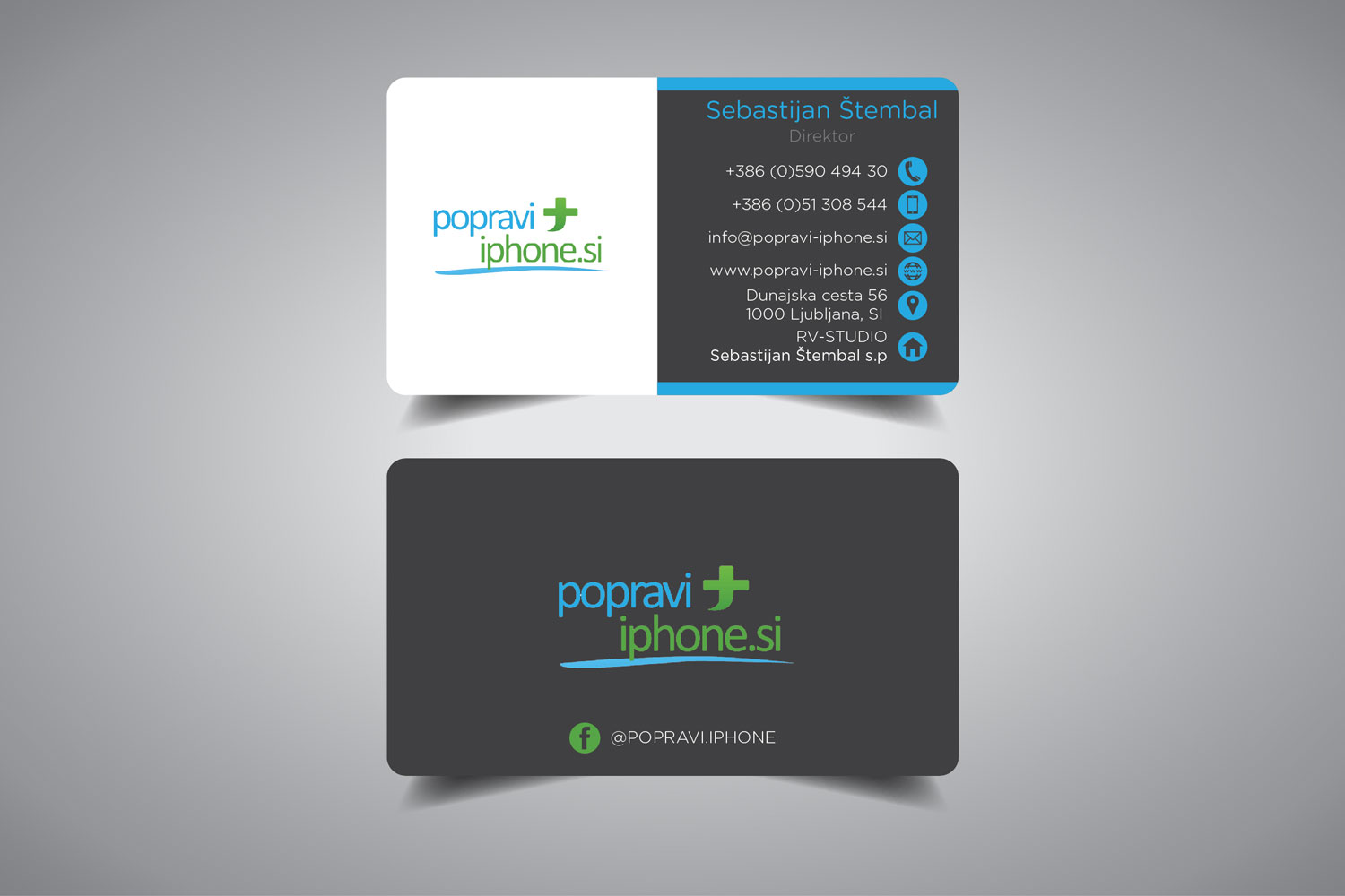 Business Card Design by promax58 for RV-STUDIO, Sebastijan ?tembal, s.p. | Design #14366728