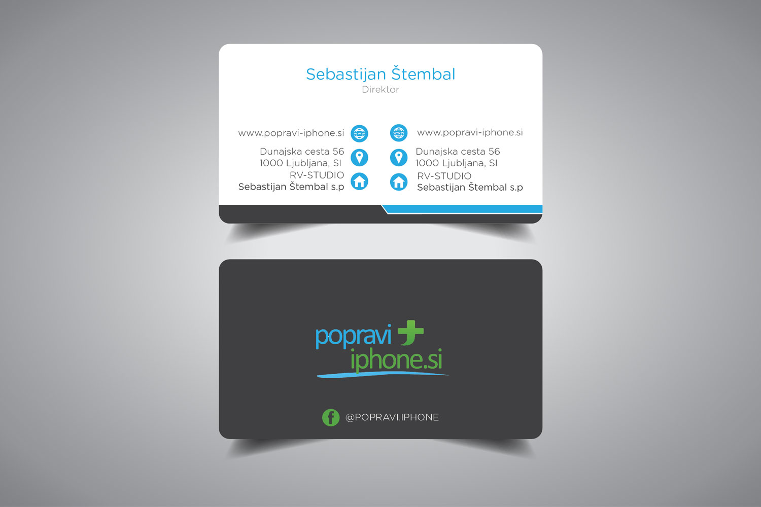 Business Card Design by promax58 for RV-STUDIO, Sebastijan ?tembal, s.p. | Design #14366738