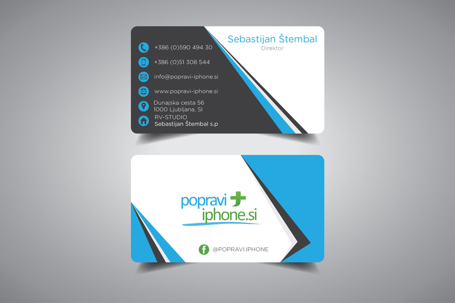 Business Card Design by promax58 for RV-STUDIO, Sebastijan ?tembal, s.p. | Design #14366750