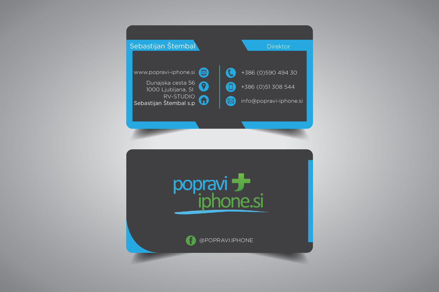 Business Card Design by promax58 for RV-STUDIO, Sebastijan ?tembal, s.p. | Design #14366753