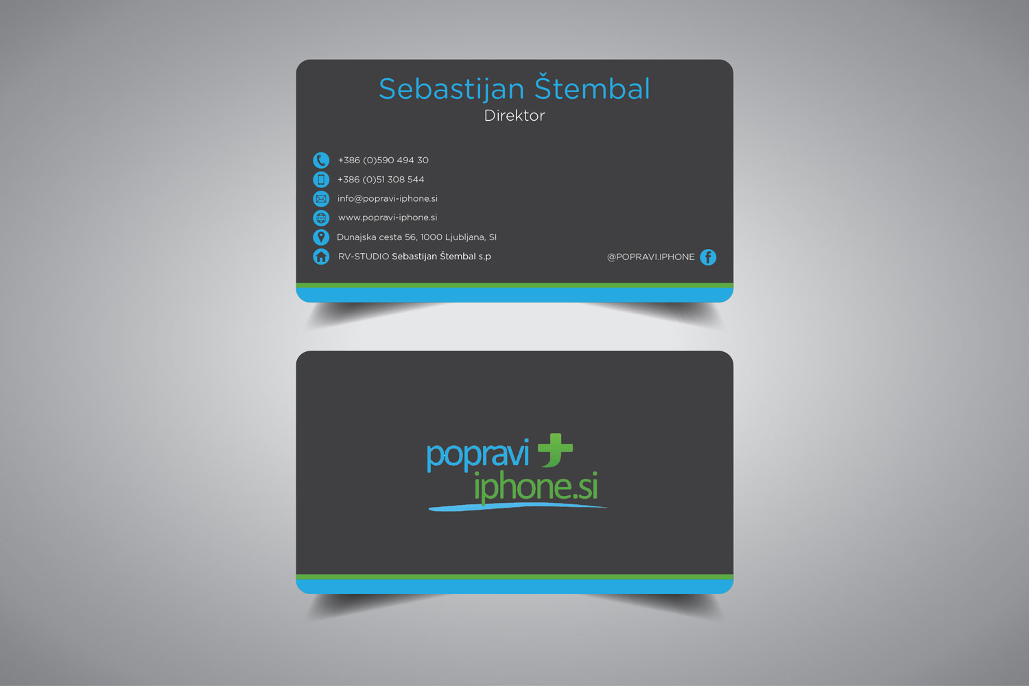 Business Card Design by promax58 for RV-STUDIO, Sebastijan ?tembal, s.p. | Design #14366830