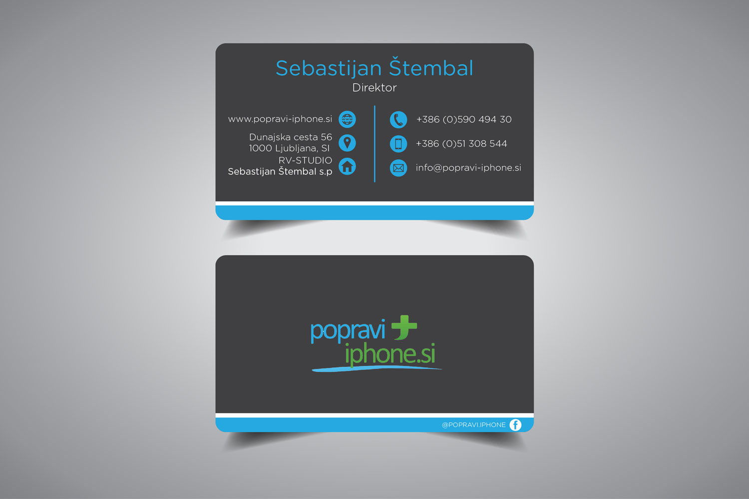 Business Card Design by promax58 for RV-STUDIO, Sebastijan ?tembal, s.p. | Design #14366834