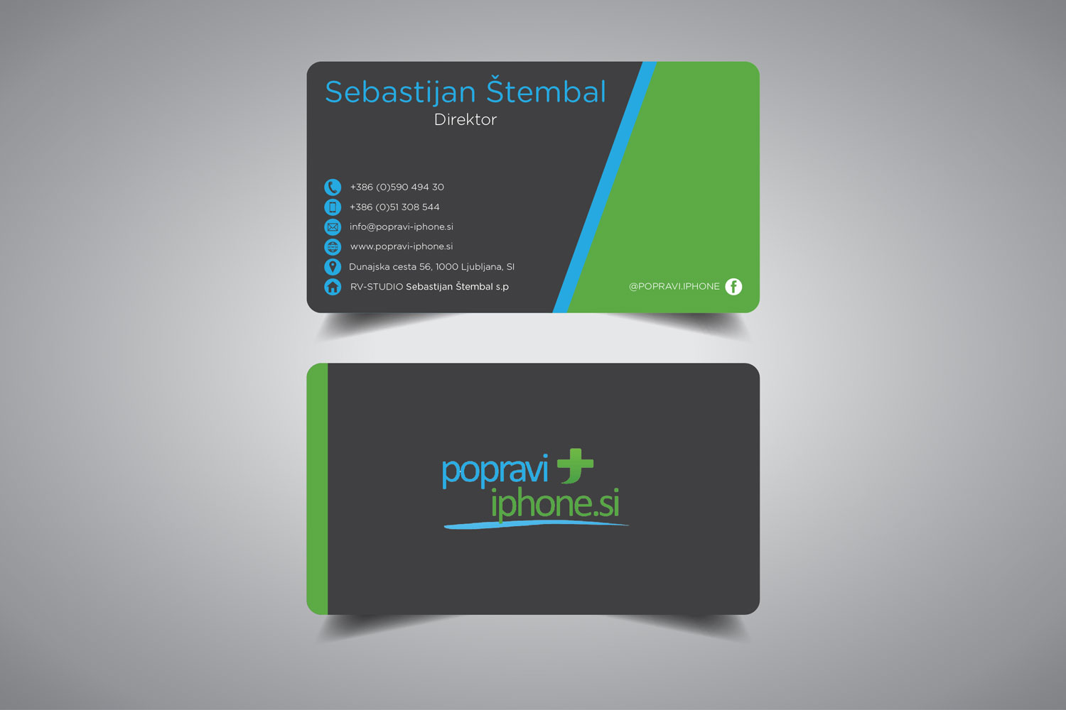 Business Card Design by promax58 for RV-STUDIO, Sebastijan ?tembal, s.p. | Design #14366838
