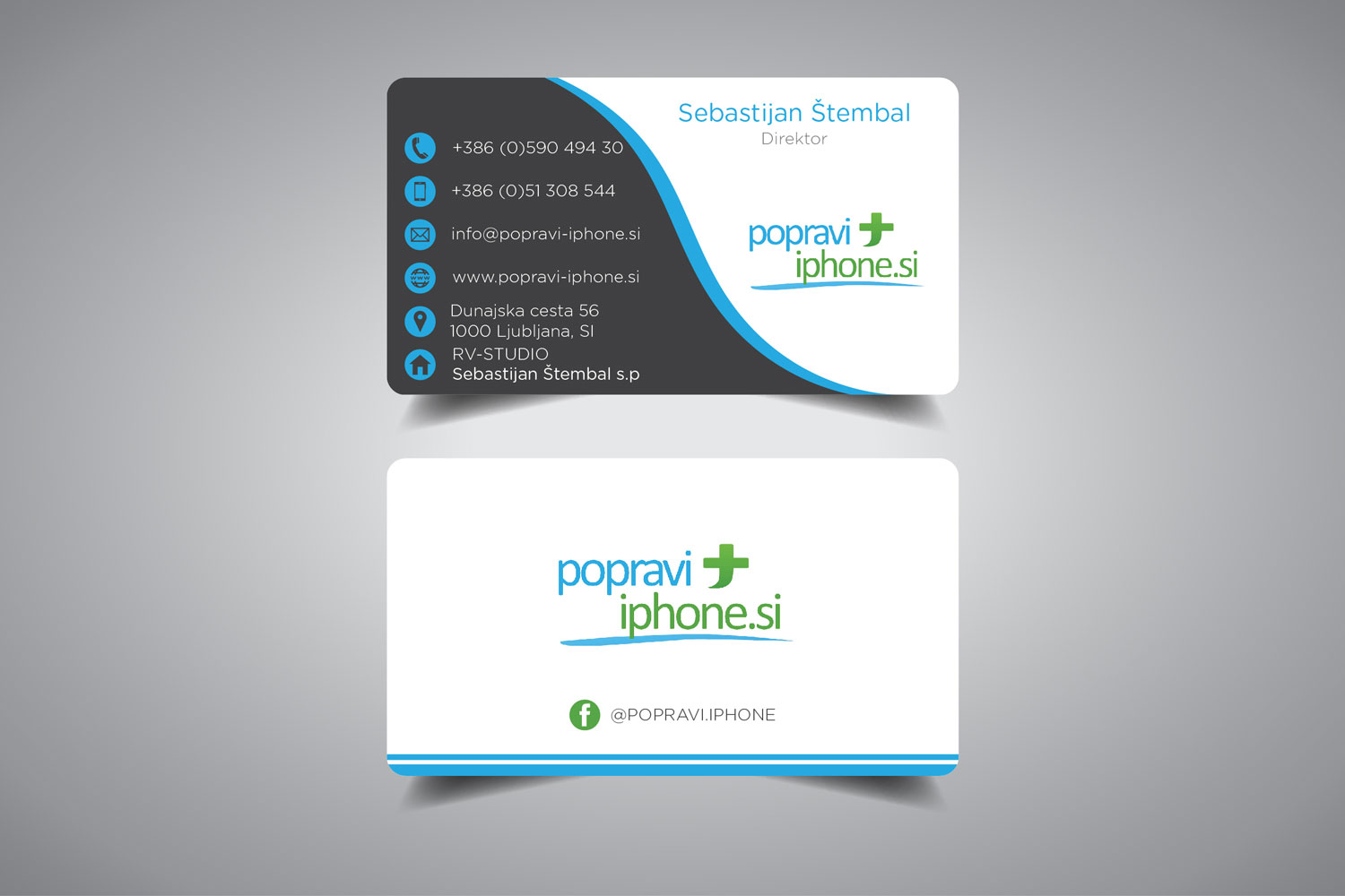 Business Card Design by promax58 for RV-STUDIO, Sebastijan ?tembal, s.p. | Design #14366841