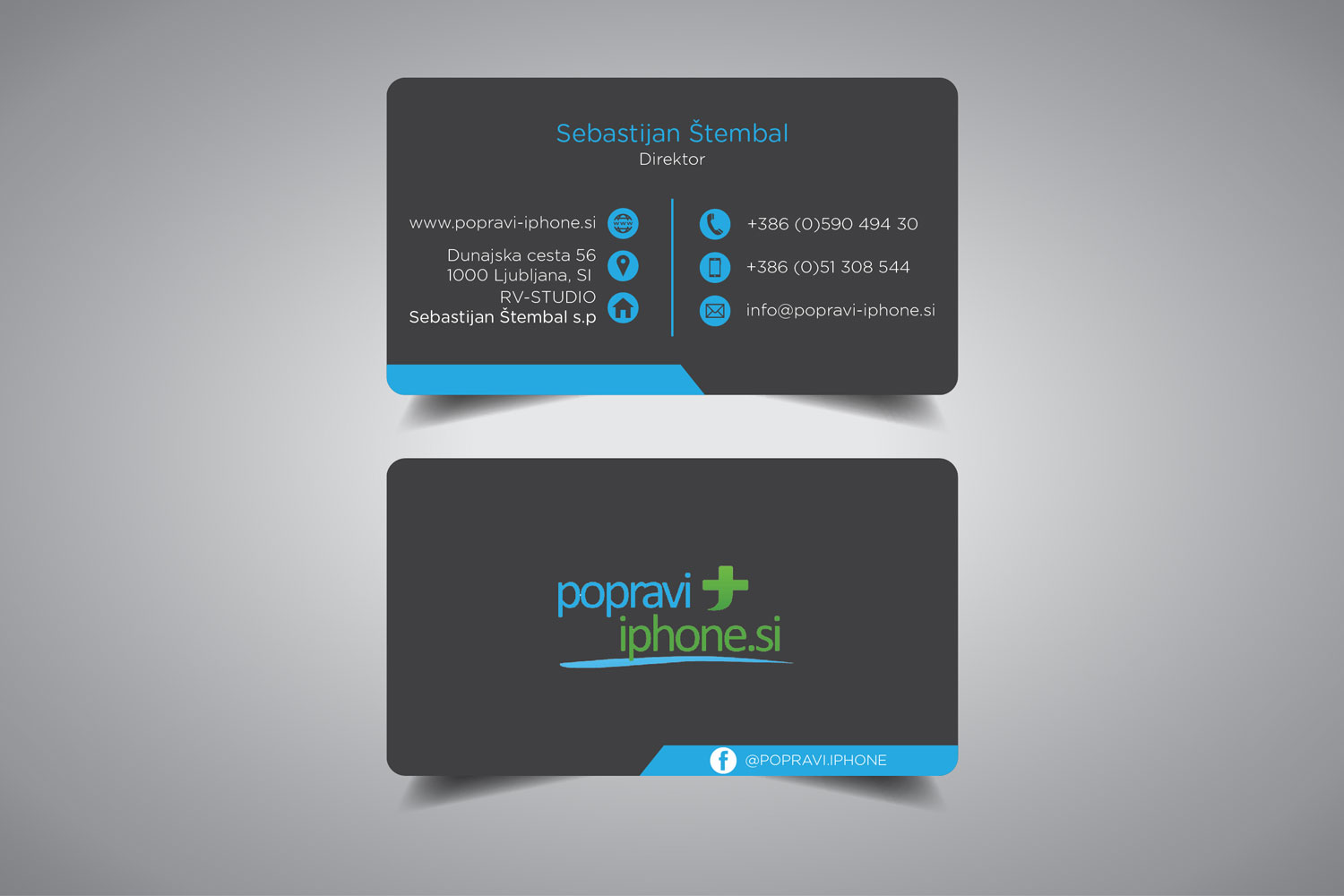 Business Card Design by promax58 for RV-STUDIO, Sebastijan ?tembal, s.p. | Design #14366849