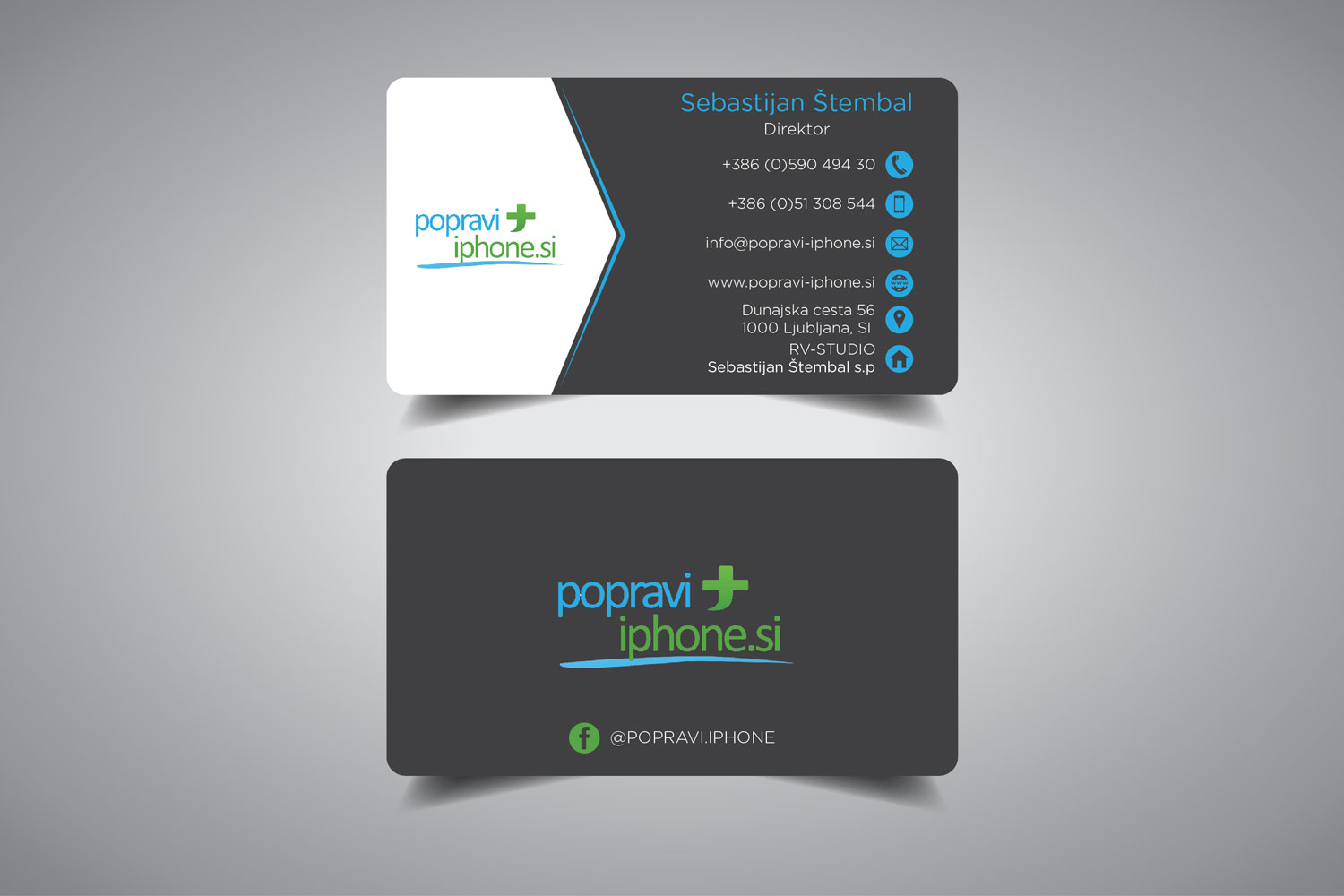 Business Card Design by promax58 for RV-STUDIO, Sebastijan ?tembal, s.p. | Design #14366852
