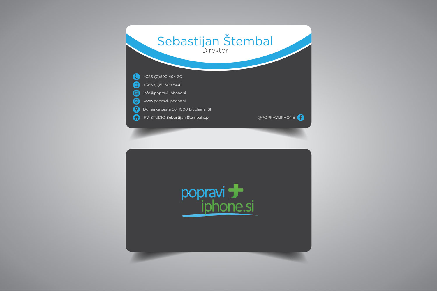 Business Card Design by promax58 for RV-STUDIO, Sebastijan ?tembal, s.p. | Design #14366924