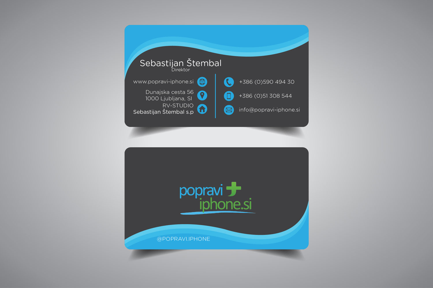 Business Card Design by promax58 for RV-STUDIO, Sebastijan ?tembal, s.p. | Design #14366931