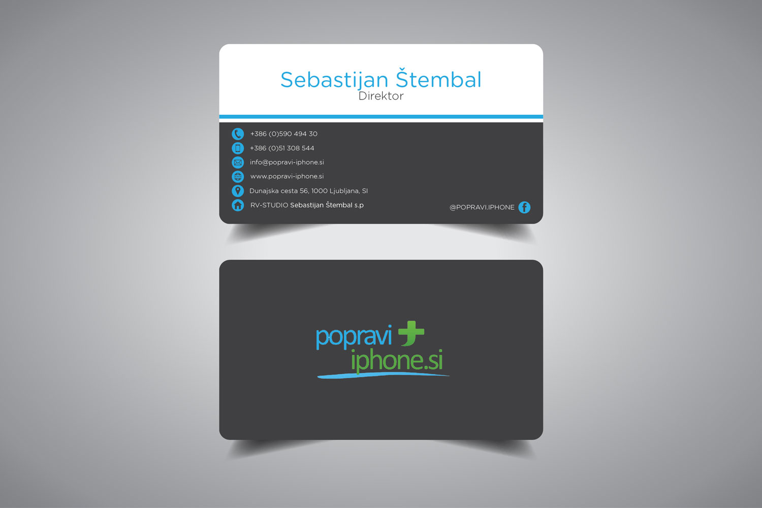 Business Card Design by promax58 for RV-STUDIO, Sebastijan ?tembal, s.p. | Design #14366951