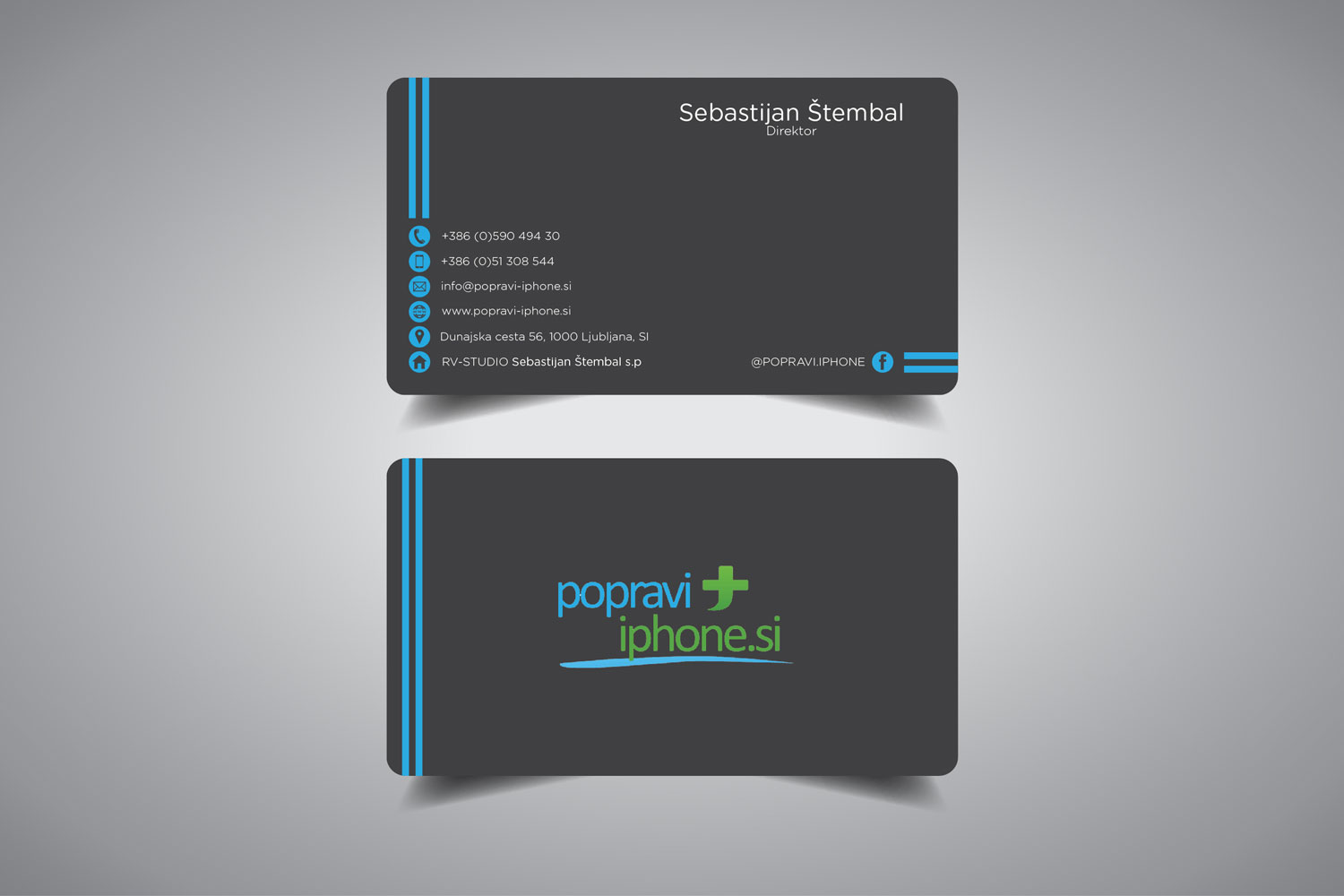 Business Card Design by promax58 for RV-STUDIO, Sebastijan ?tembal, s.p. | Design #14366958