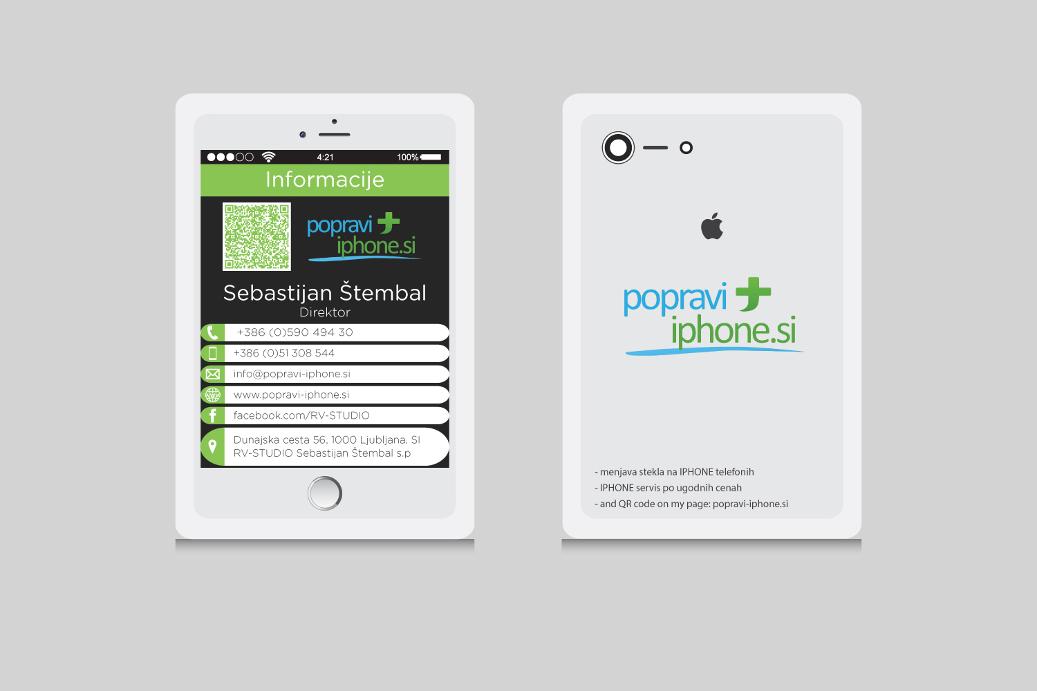 Business Card Design by promax58 for RV-STUDIO, Sebastijan ?tembal, s.p. | Design #14436502