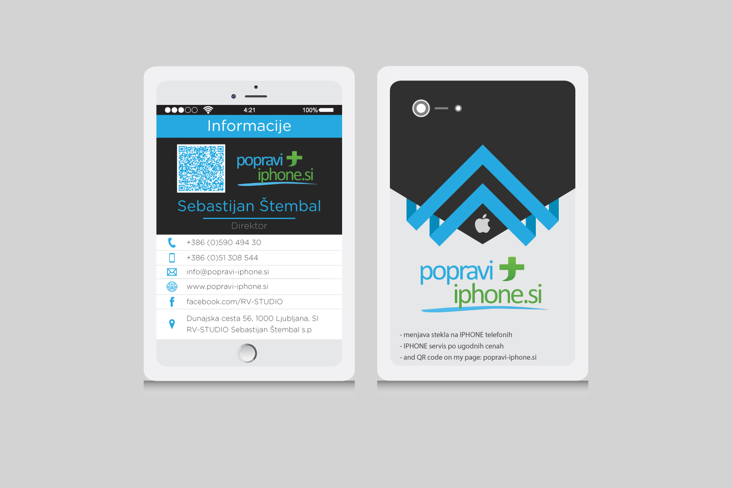 Business Card Design by promax58 for RV-STUDIO, Sebastijan ?tembal, s.p. | Design #14437242