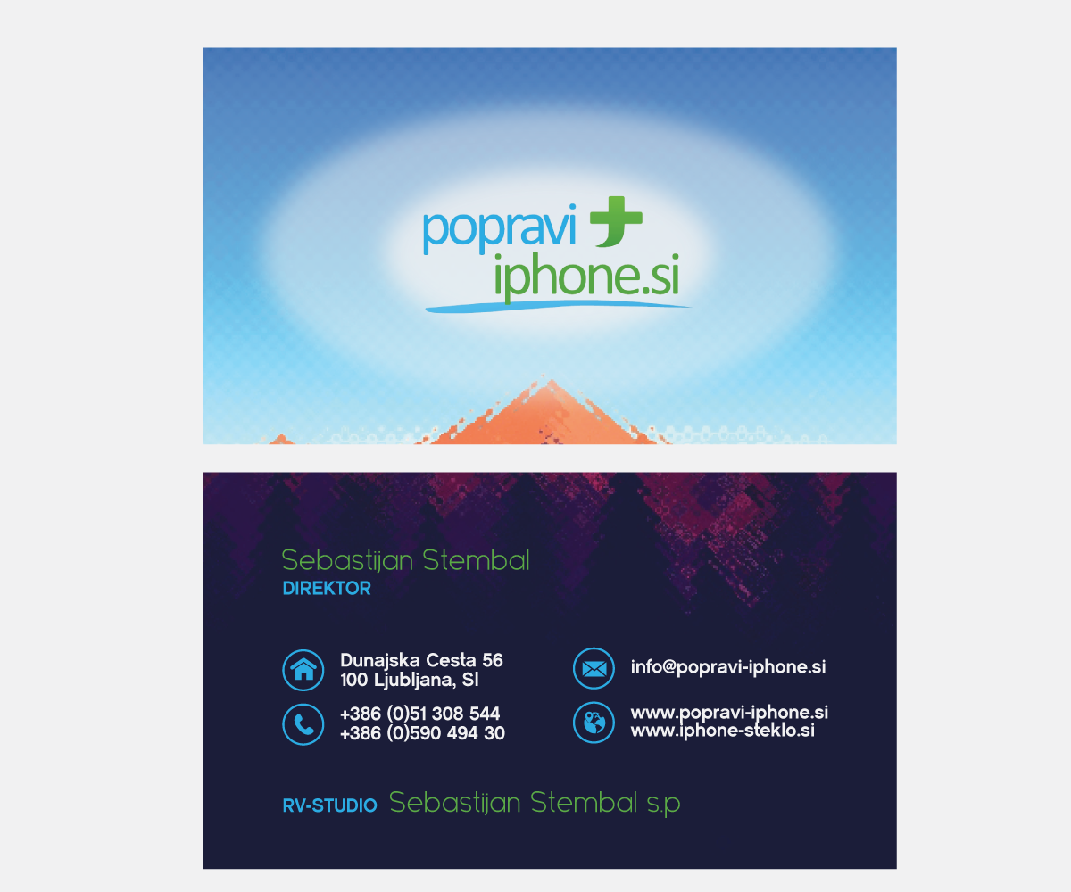 Visitenkarten-Design von kaygborlour für RV-STUDIO, Sebastijan ?tembal, s.p. | Design #14379041