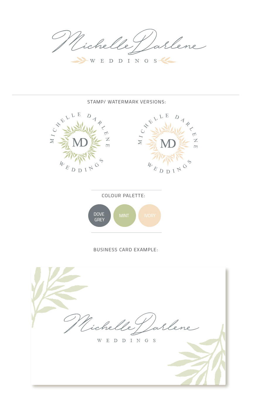 Logo Design by Birdcage for michelle darlene weddings | Design: #14367121