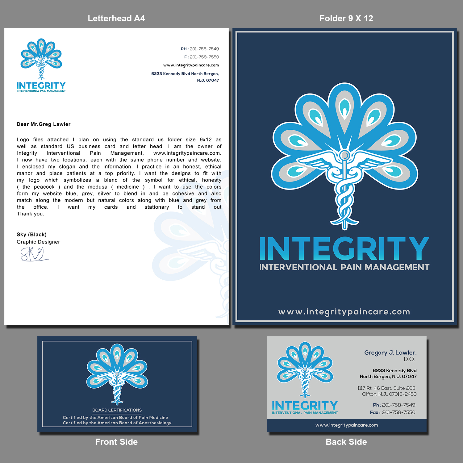 Stationery Design by Your_Design for Integrity Interventional Pain Management | Design #14384648