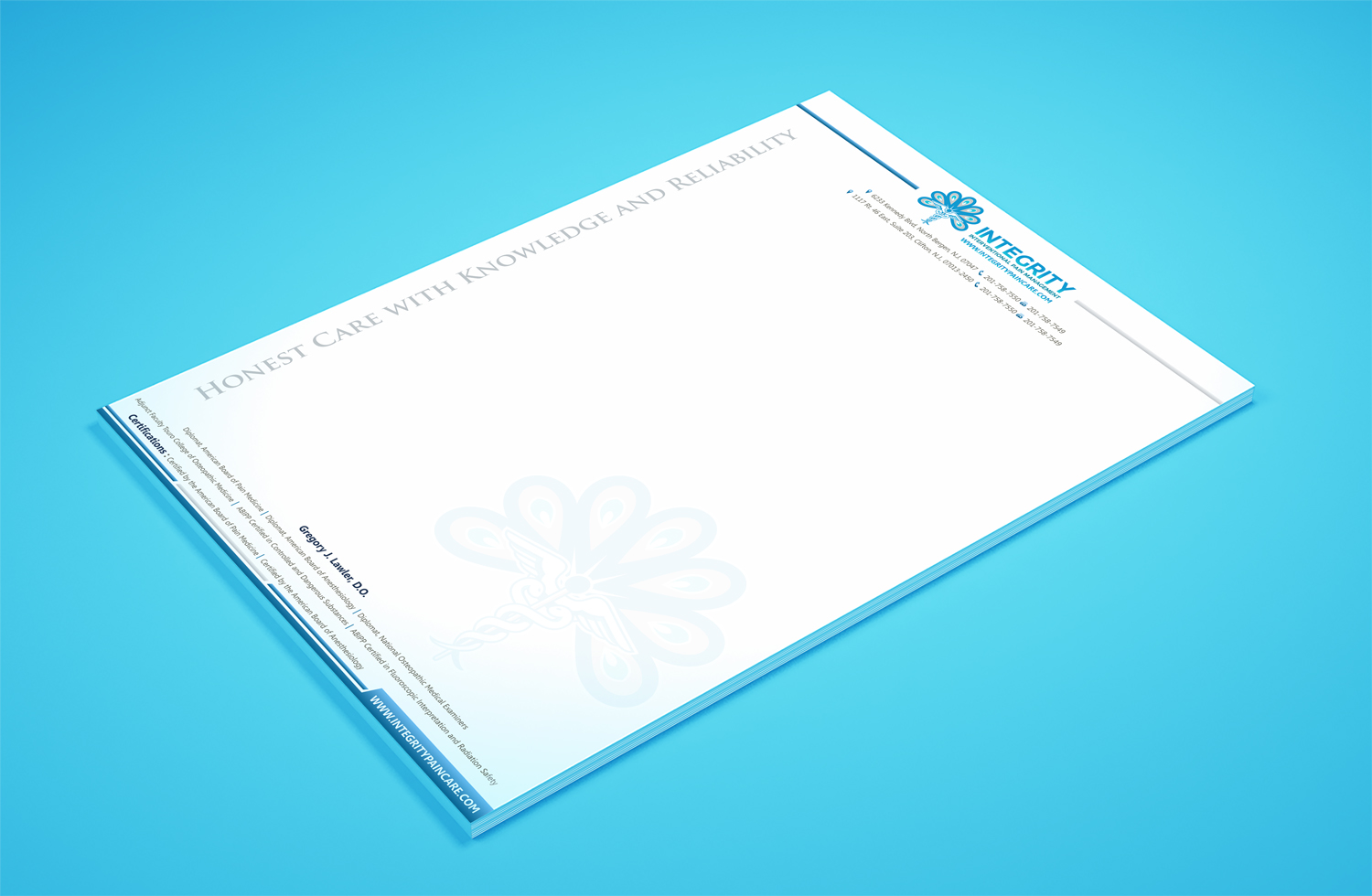 Stationery Design by Petter Goms for Integrity Interventional Pain Management | Design #14362534