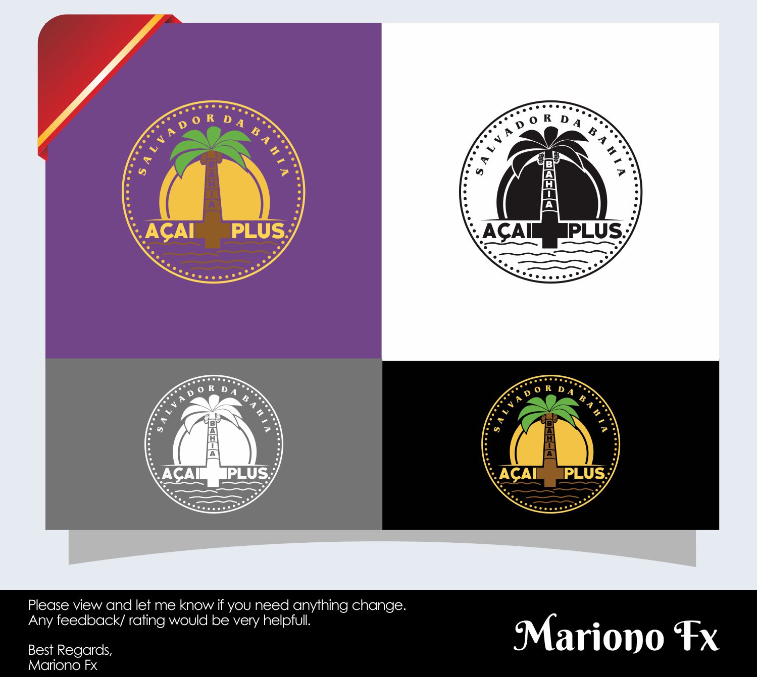 Logo Design by Mariono Fx for Açai plus | Design #14414964
