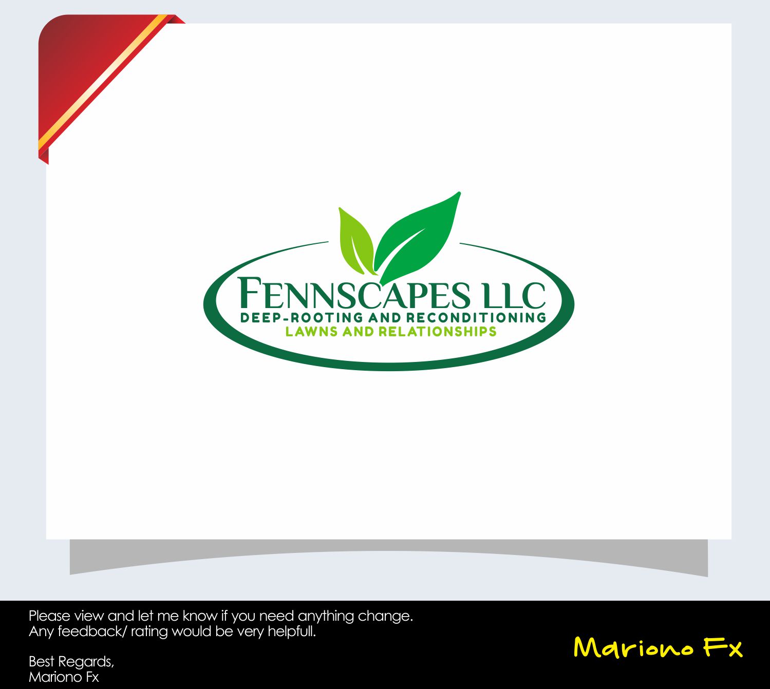 Logo Design by Mariono Fx for Fennscapes LLC  | Design #14369500