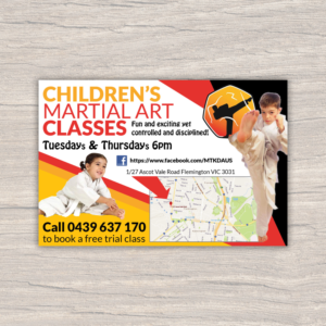 Children's martial arts flyer for new classes | Diseño de Flyer por Katyas Art and Design