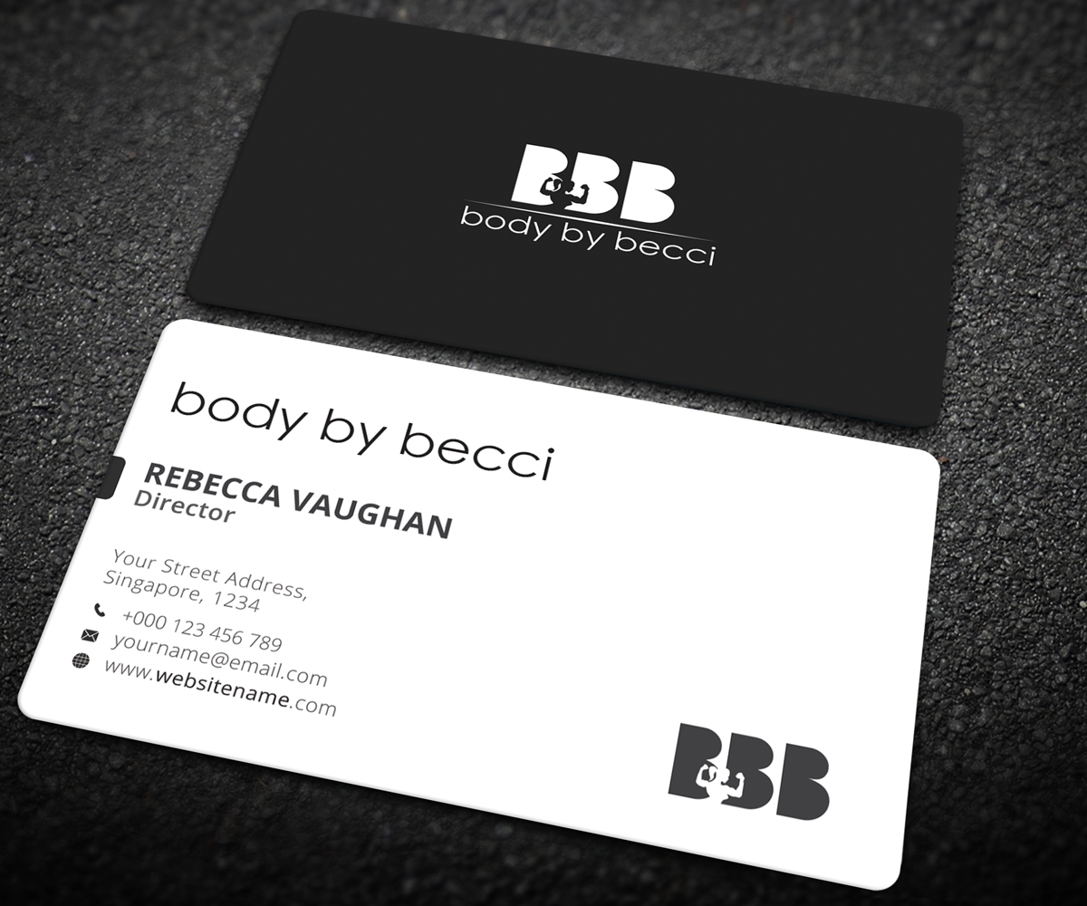 Business Card Design by Graphic Flame for Body By Becci | Design #14409959