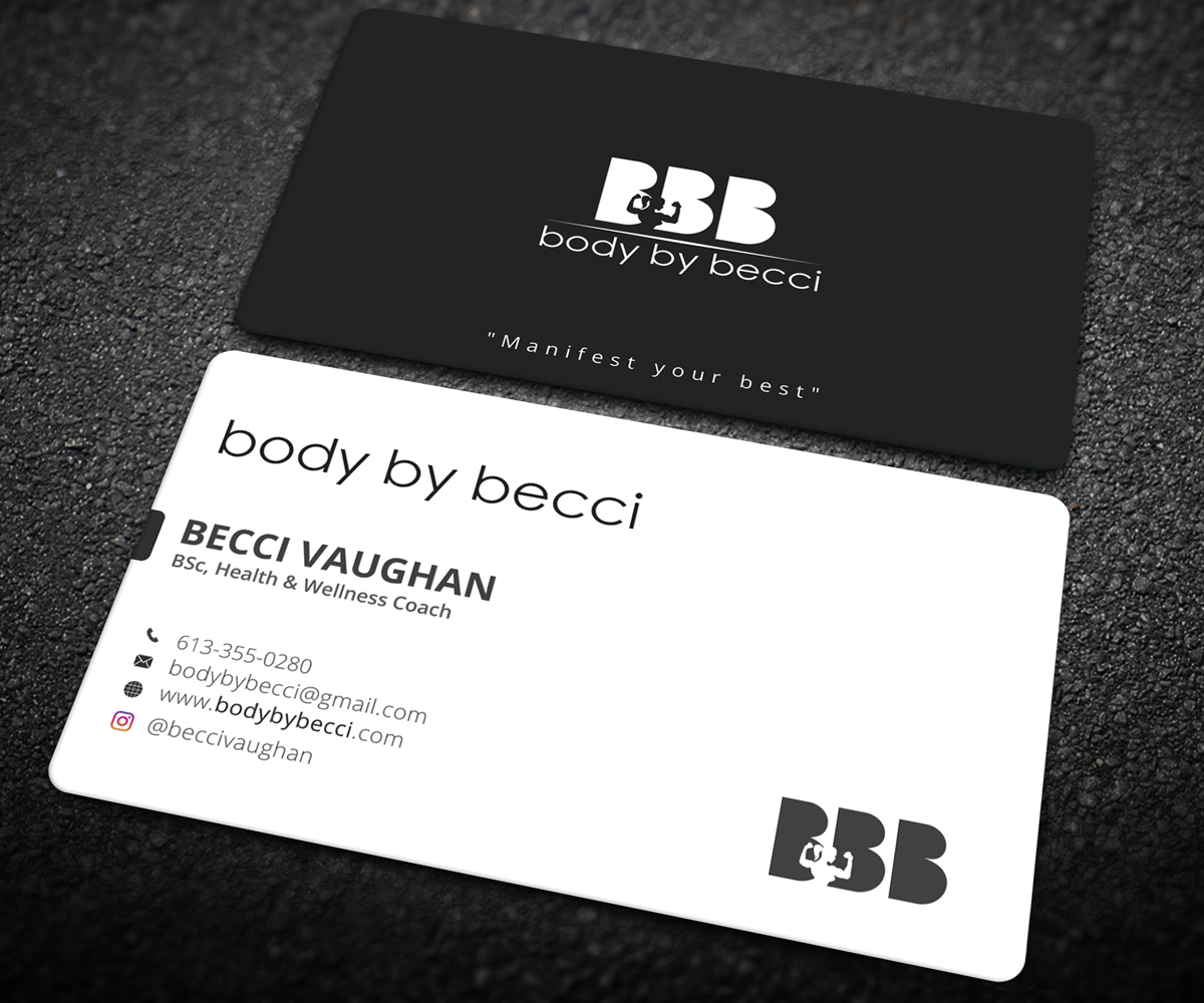 Business Card Design by Graphic Flame for Body By Becci | Design #14411284