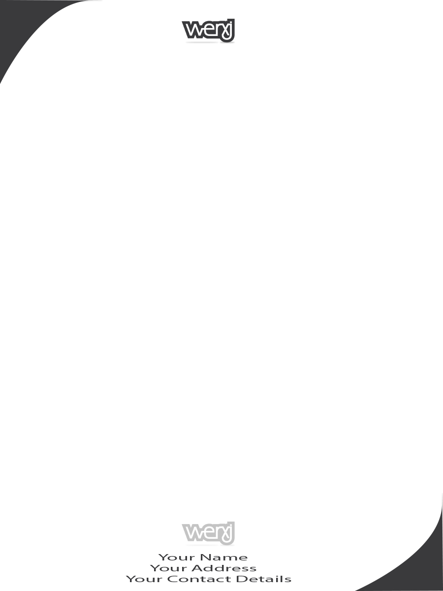 Letterhead Design by Exclusive4U for werxj | Design #2521860