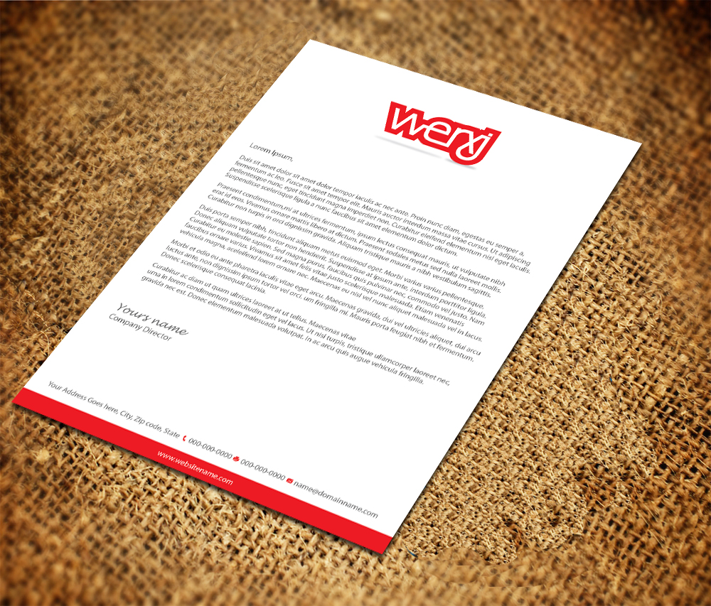 Letterhead Design by Sarmishtha Chattopadhyay_loginchange for werxj | Design #2527693