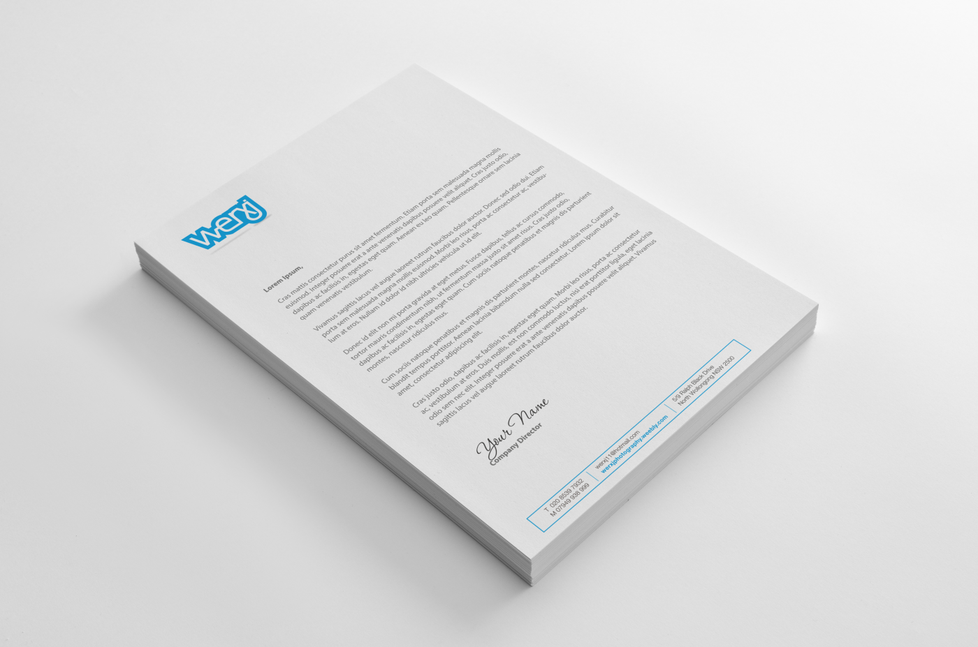 Diseño de Membrete por HYPdesign para werxj | Diseño #2549827