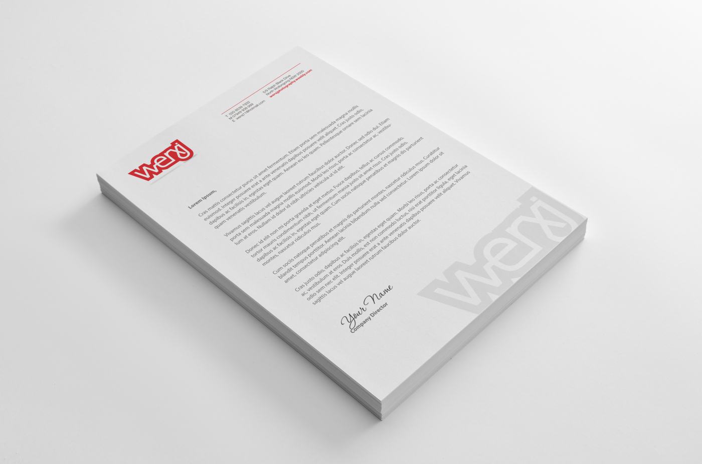 Letterhead Design by HYPdesign for werxj | Design #2549828