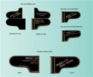 Melody VIP Piano Tuition | Visitenkarten-Design von TedAtkinson