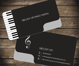 Melody VIP Piano Tuition | Visitenkarten-Design von Aaaron