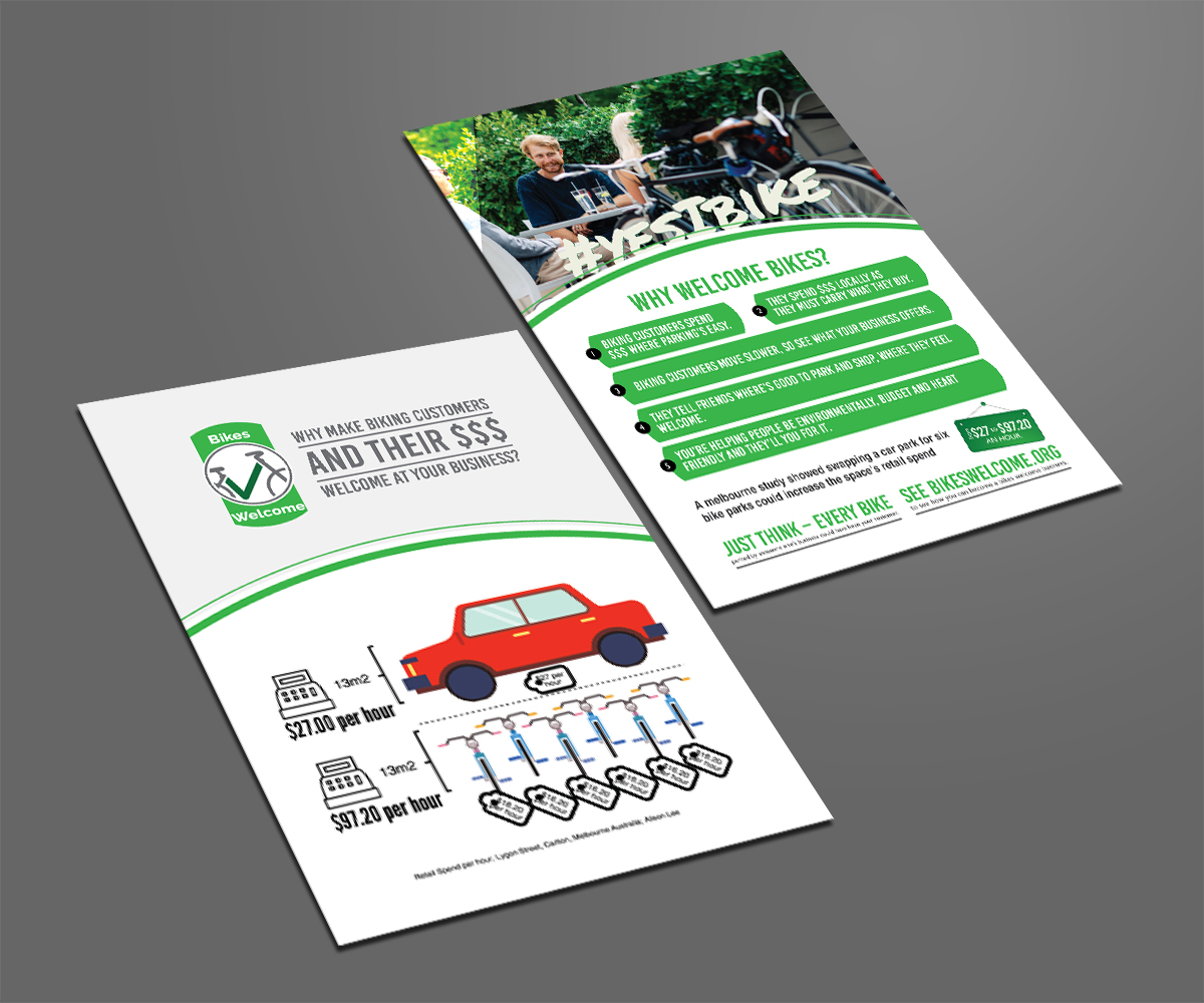 bold modern flyer design for bikeswelcome charitable trust by what does flyer friendly mean