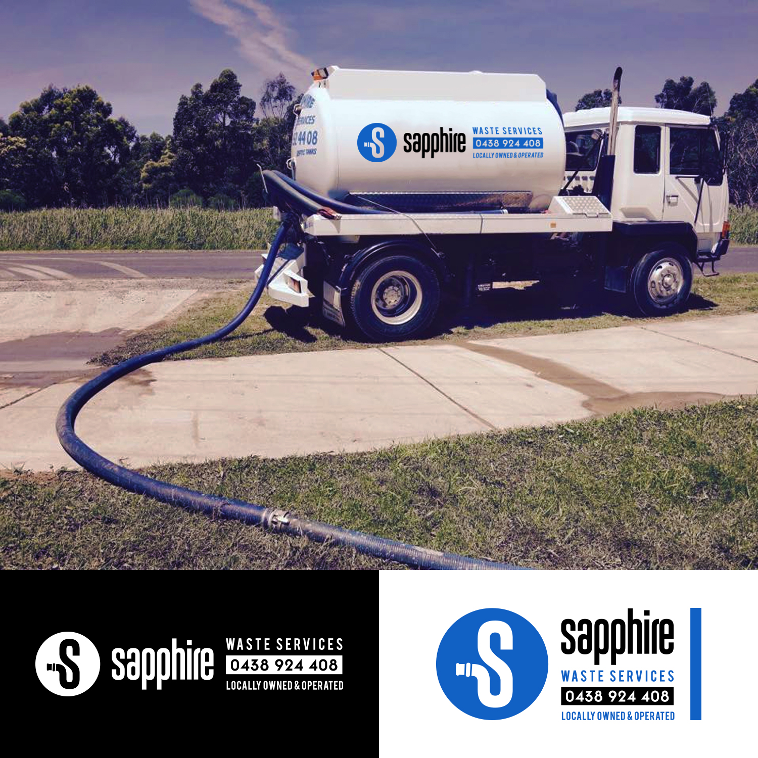 Logo Design by z a n a for Sapphire Waste Services | Design #14546092