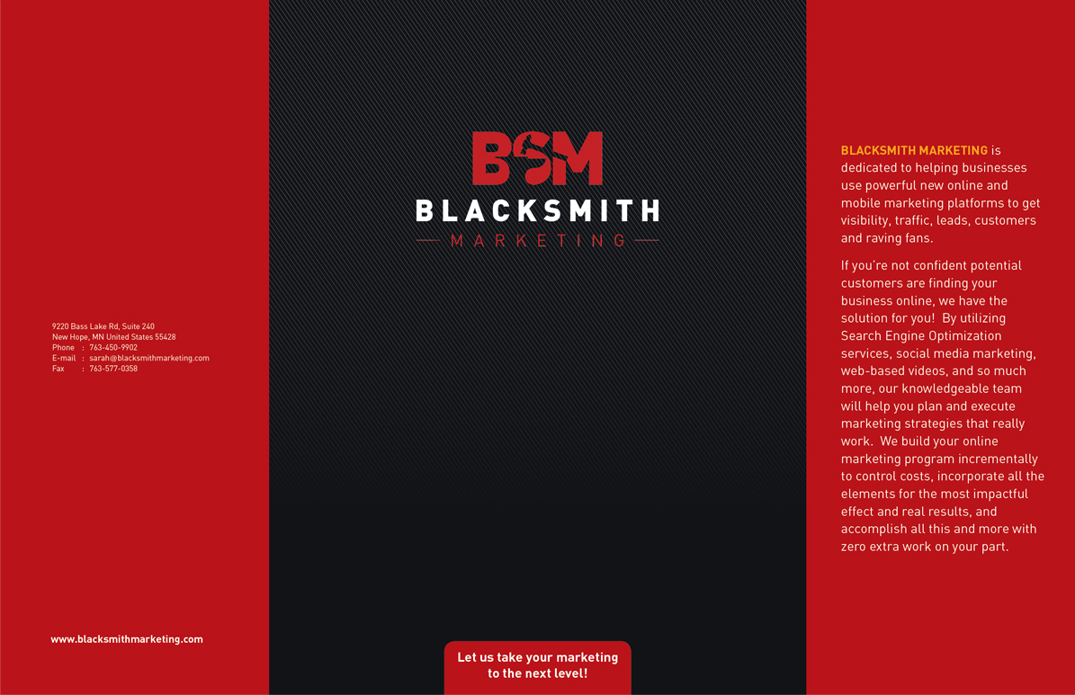 Brochure Design by DesignFive for Blacksmith Marketing | Design #568431