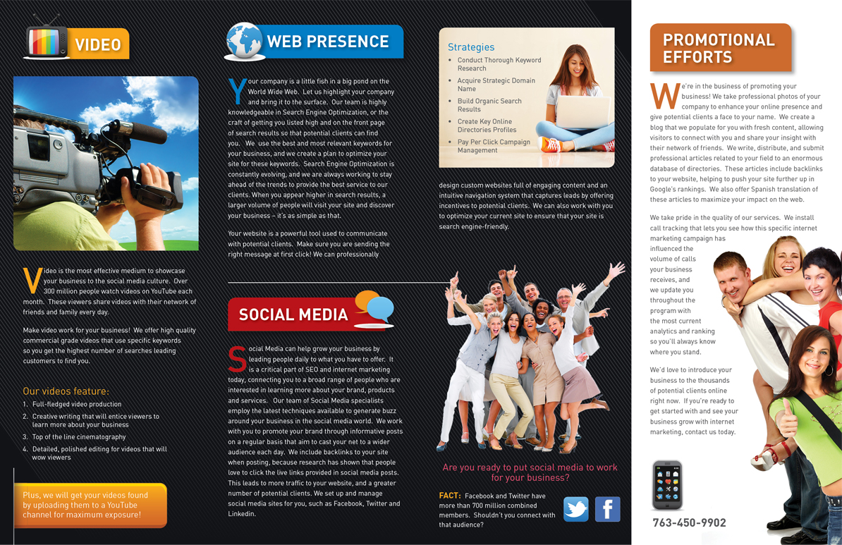 Brochure Design by DesignFive for Blacksmith Marketing | Design #568432