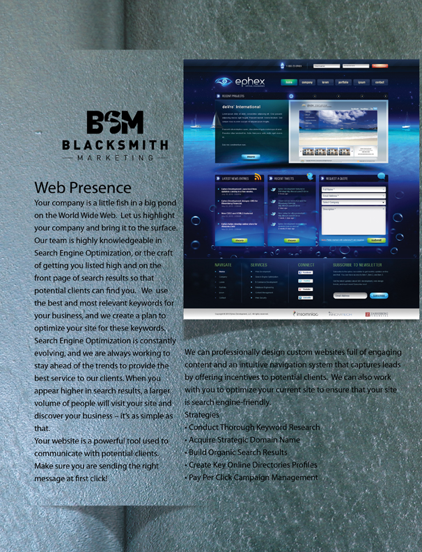 Brochure Design by ganz abecia for Blacksmith Marketing | Design #569815