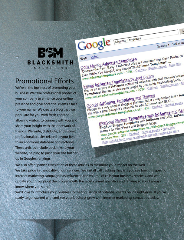 Brochure Design by ganz abecia for Blacksmith Marketing | Design #569819