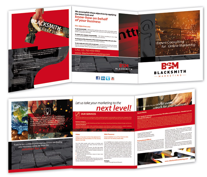 Brochure Design by san011 for Blacksmith Marketing | Design #566635