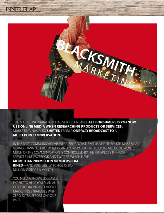 Brochure Design by san011 for Blacksmith Marketing | Design #569832